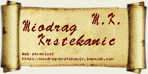 Miodrag Krstekanić vizit kartica